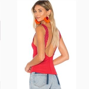 Free People Open Back Lace Tank